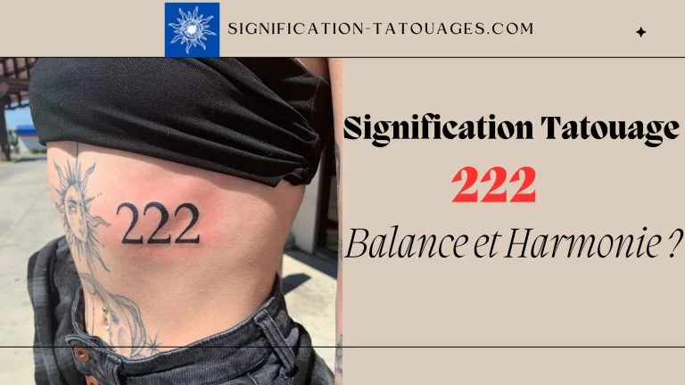 Signification Tatouage 222 : Balance et Harmonie ?