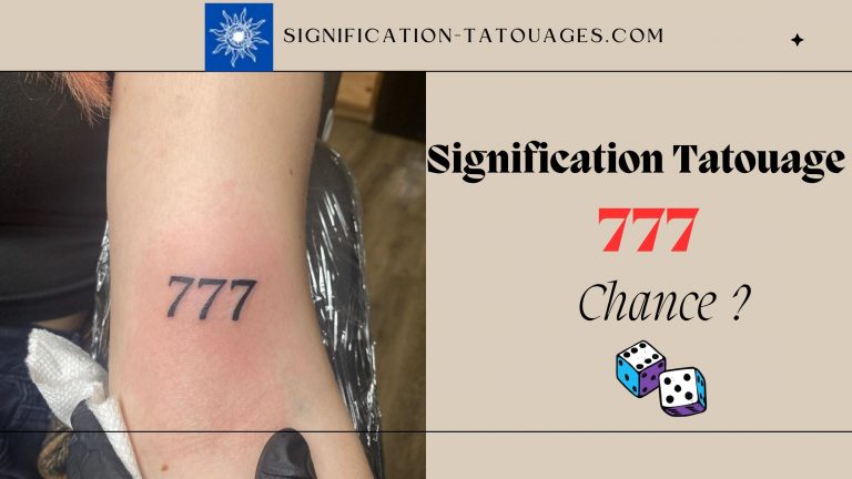 Signification Tatouage 777: Chance et faveur divine ?