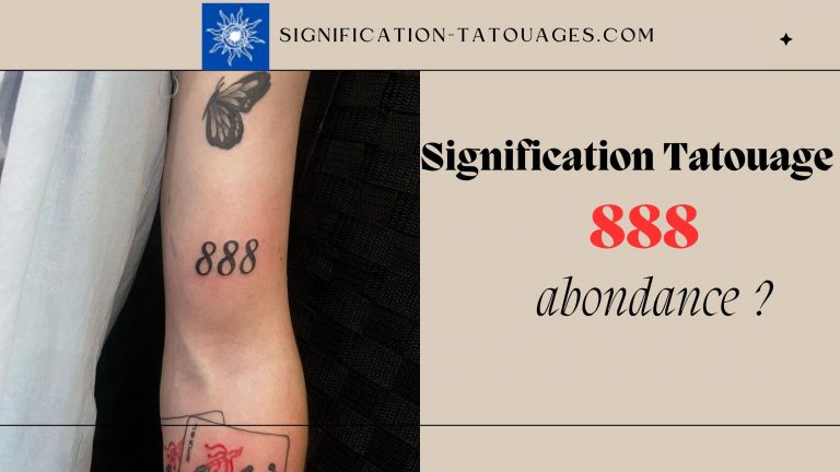 Signification tatouage 888: abondance et protection